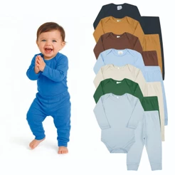 Conjunto Body Liso Cores Sortidas de Menino, Suedine 100% Algodão, Tamanho RN ao 3