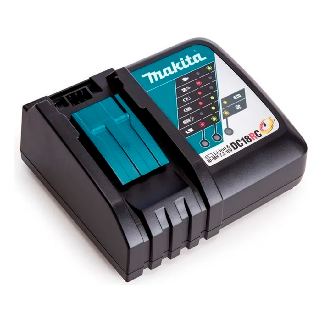Carregador Makita DC18RC Bivolt Para Bateria 18V LXT Carregamento Rápido Original Li-Ion