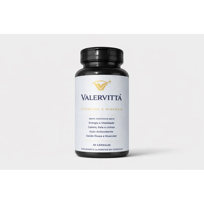 Suplemento alimentar completo em cápsulas Valervittá – 60cp com biotina, B12, vitamina C e zinco- Cabelo, pele e unhas…
