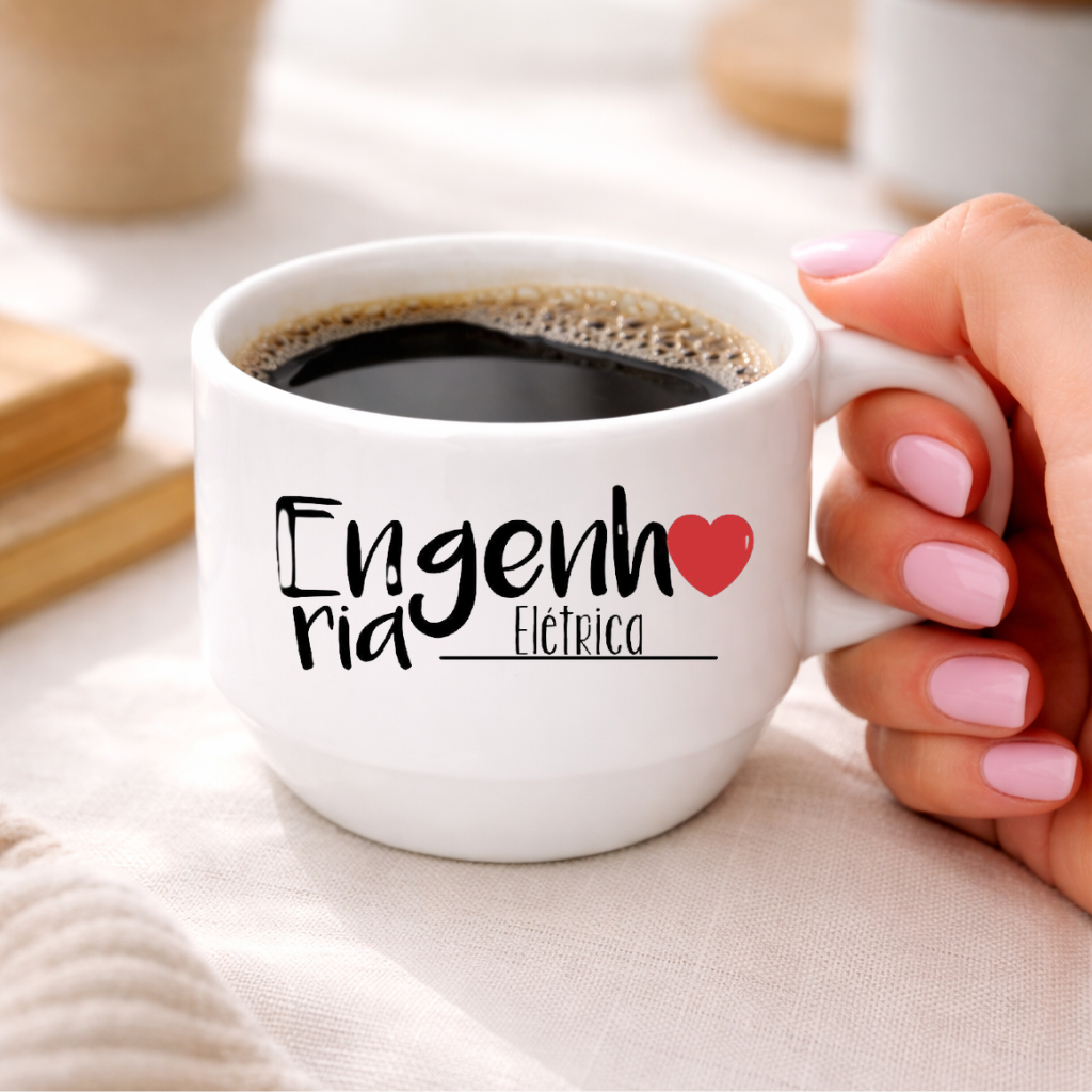 Xícara Personalizada de Engenharia Elétrica | Presente Criativo | Xícara Exclusiva l Vários Modelos l Porcelana