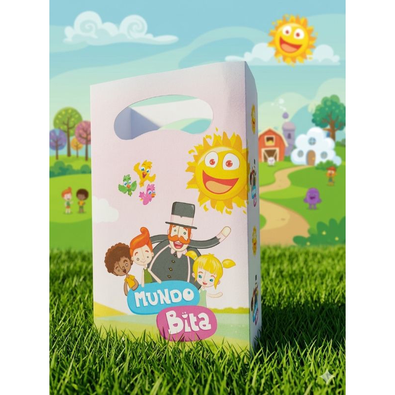 Sacolinhas Personalizadas Mundo Bita para lembrancinhas - sacolinhas para aniversário infantil  - kits festas
