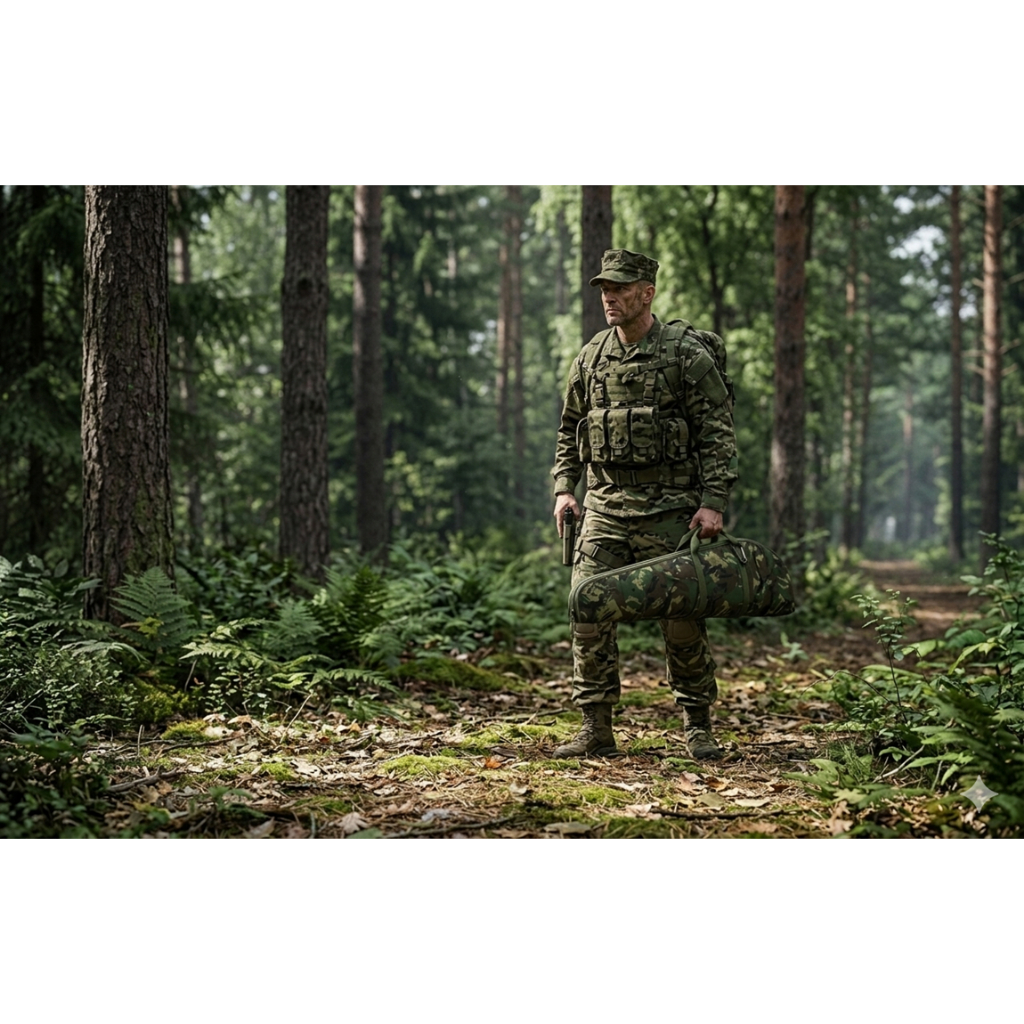 Capa Carabina Case Almofadada Forrada Acolchoada 113Cm Espingarda Verde Camuflada Evan Clothing