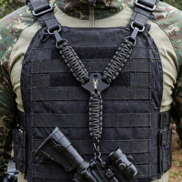 Bandoleira Tática 1 Ponta Raptor Paracord Engate Em Metal Com Dupla Trava - Pegasus