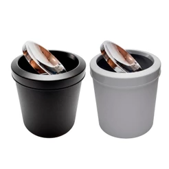 Cesto de Lixo com Tampa Aço Inox Basculante 5 Litros Preto 5 Litros para Banheiro Cozinha Escritório Viel