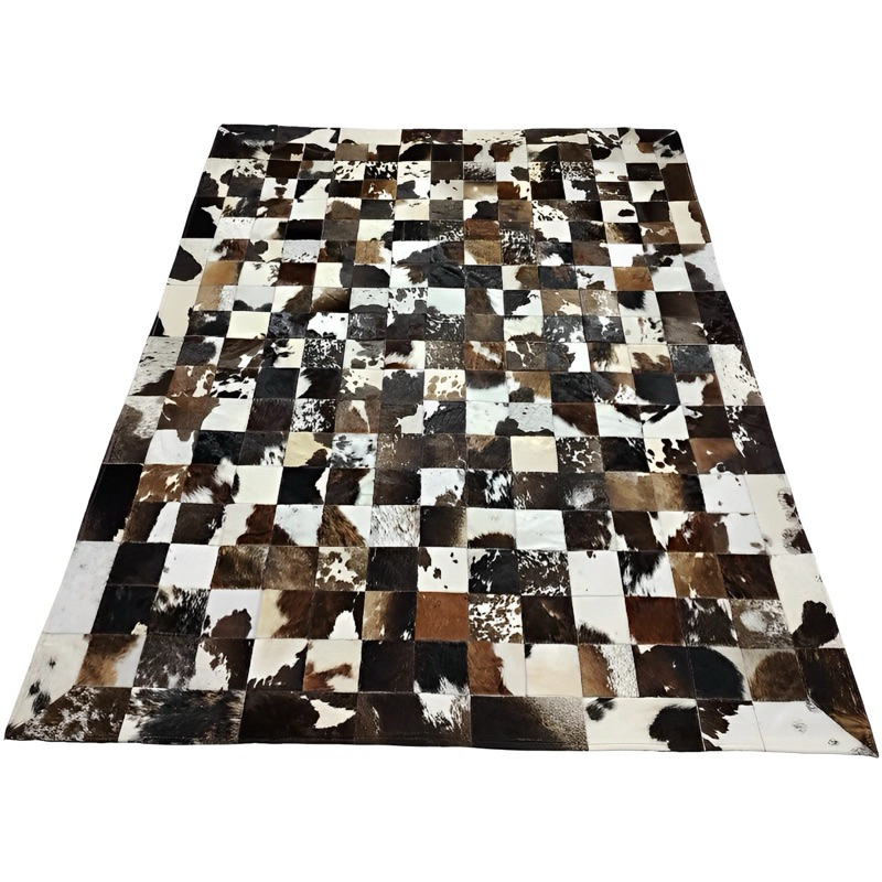 Tapete de couro exótico malhado 1,50x2,00 com bordas