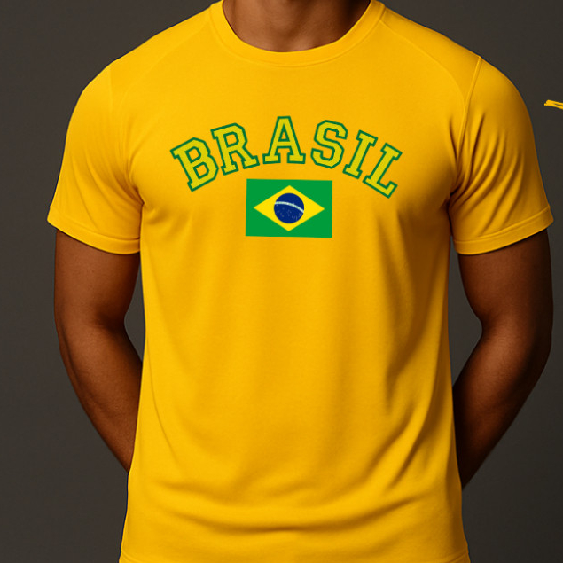 Camiseta Dry Fit Brasil Torcida Unissex Brasil Copa Do Mundo 2026 DAHORACOMPANY