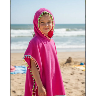 Marujá Beach Poncho Com Capuz Toalha Capuz Infantil Piscina Praia Natação
