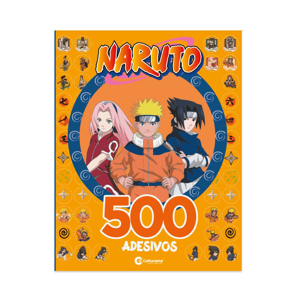 Livro Atividades e desenhos para colorir + 500 adesivos - Naruto