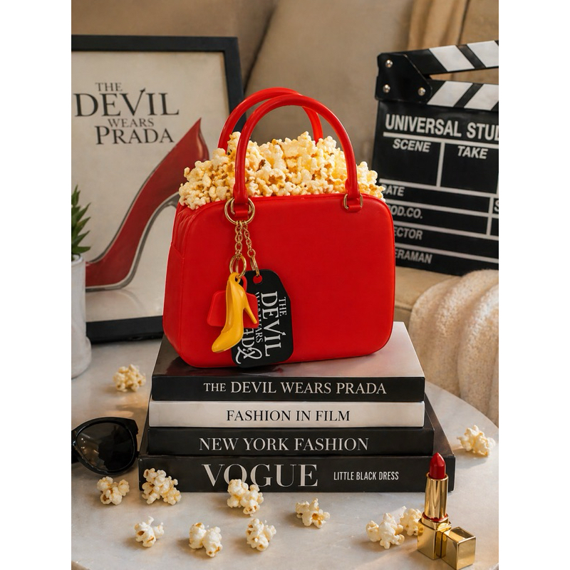 Balde de Pipoca Bolsa Vermelha 3D Colecionável Cinema
