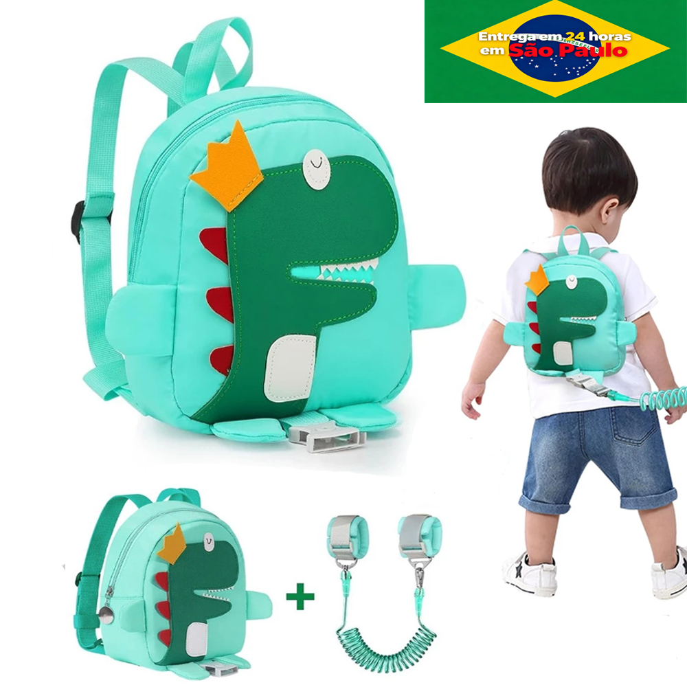 Toddler Arreios De Mochila Coleira Guia Mochila + Pulseira 2 Em1 C/cordão