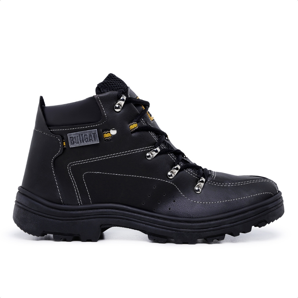 Coturno Bota Masculina Bullgat Cano Médio Motoqueiro Botas Da Moda