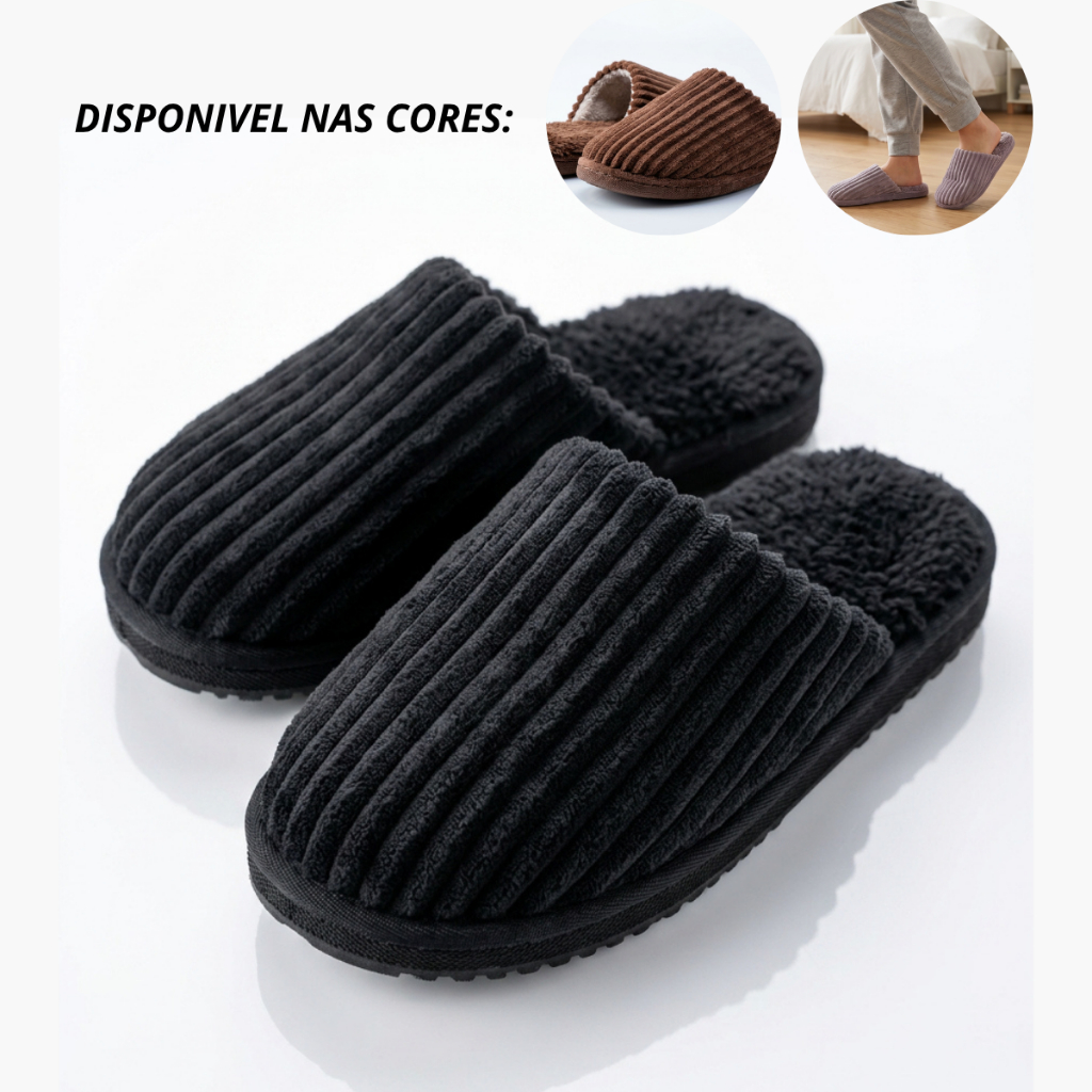 Chinelo Pantufa Feminina e Masculina Macia E Quentinha Solado Leve e Confortável Diversas Cores