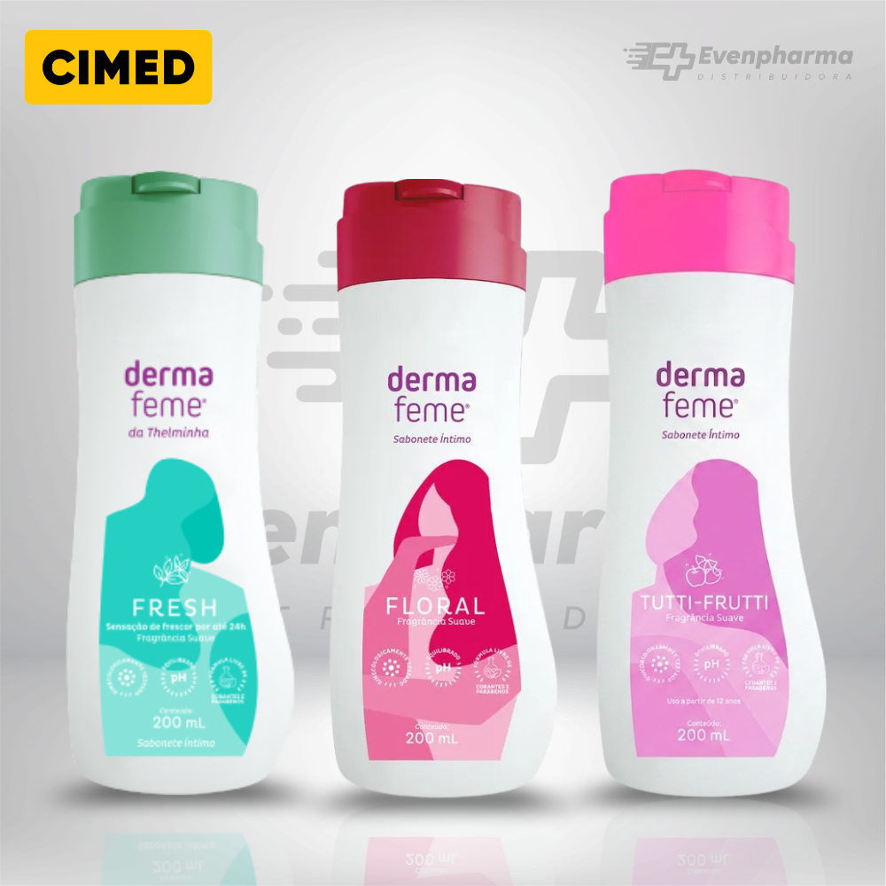 Dermafeme Sabonete Íntimo Feminino Fresh Floral Limpeza Suave e Proteção Diária