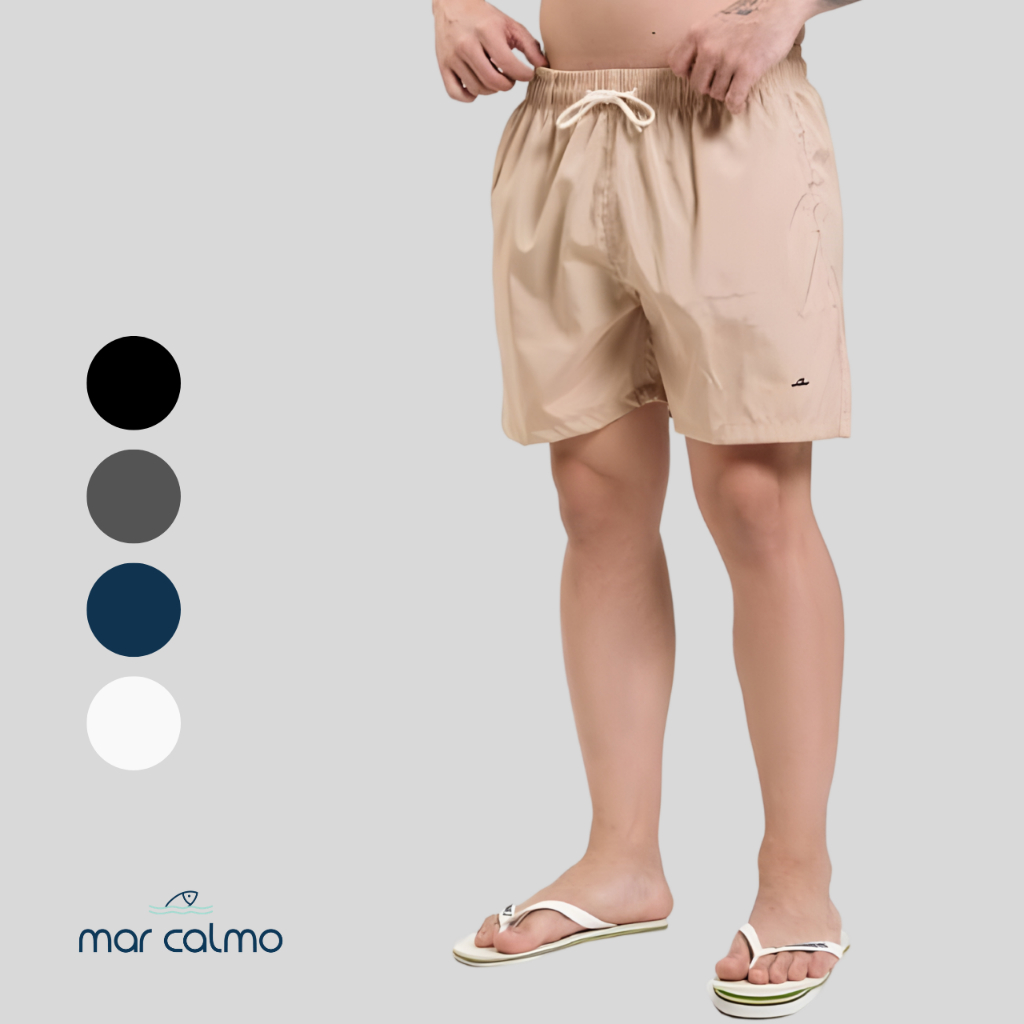 Short elastano premium academia corrida praia 3 bolsos liso moda praia tactel