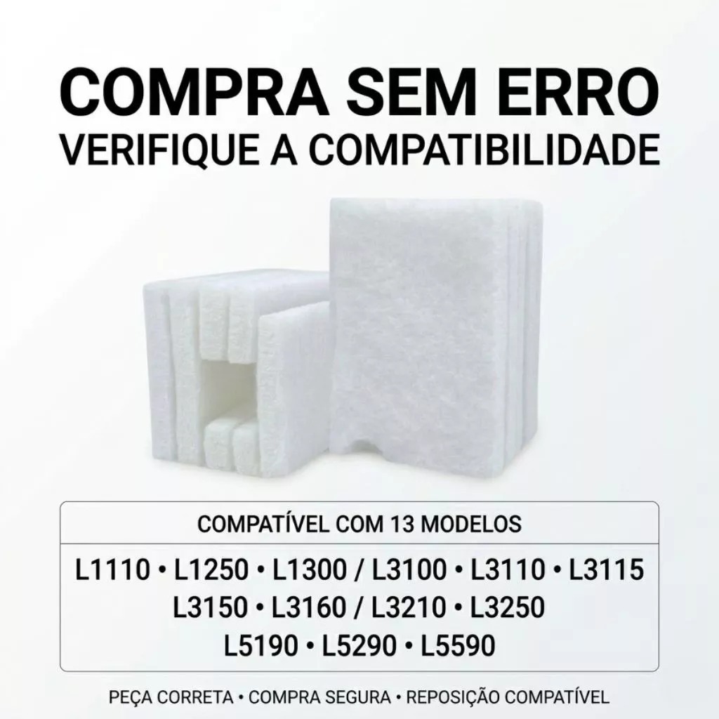 Feltro Esponja Almofada de absorção de tinta Compatível para Impressora Epson L3150 L3250 L5190