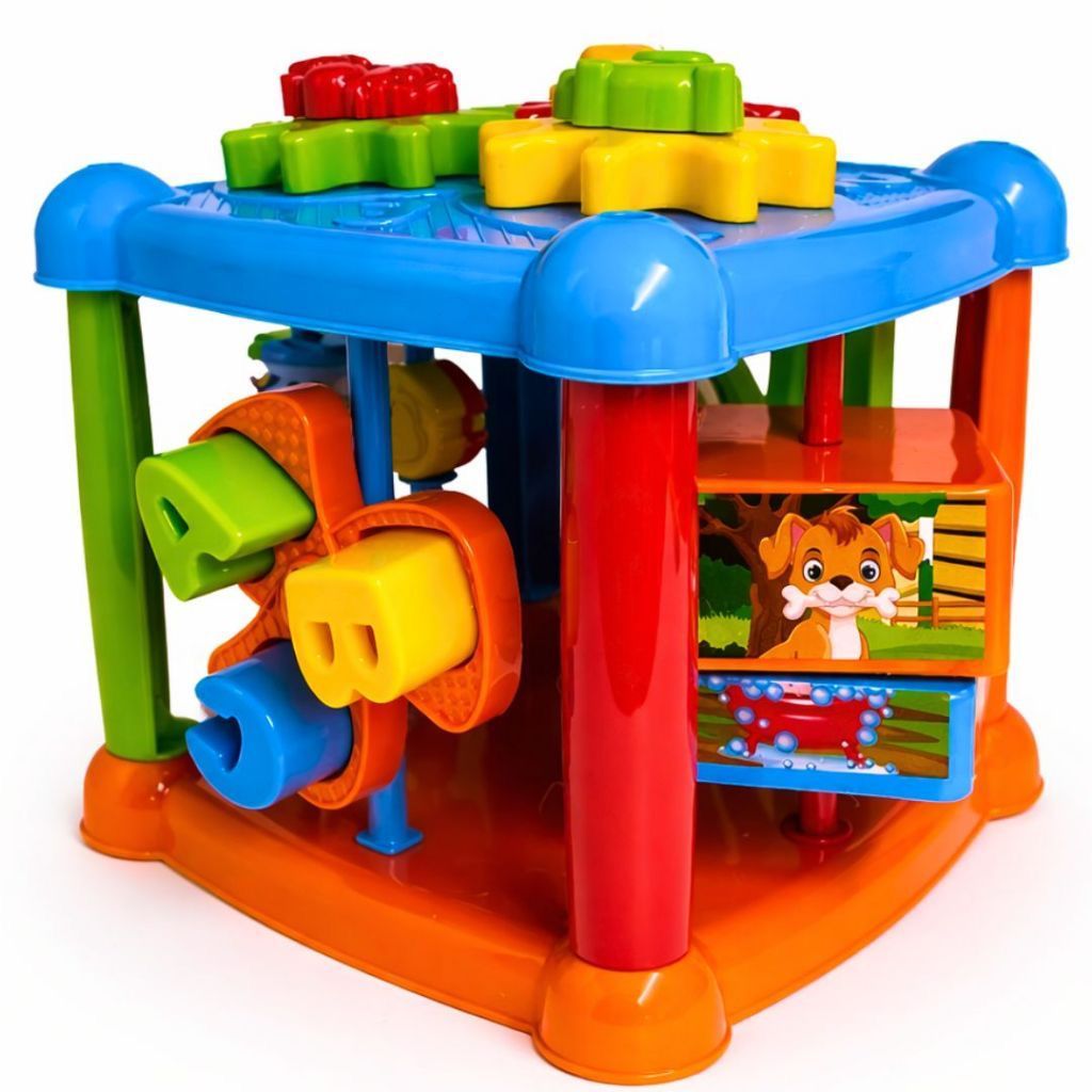 Cubo Didático Infantil Atividades Interativas Blocos Educativo Coordenação Motora 12M+ Brinquedo Educativo Menino Menina