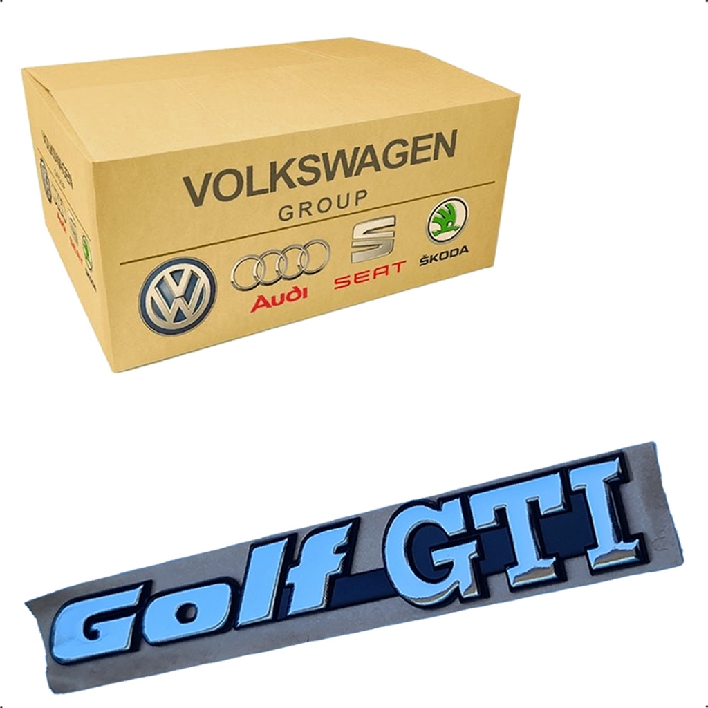 Emblema traseiro Golf GTI cromado original Volkswagen versão Euro do Golf MK3