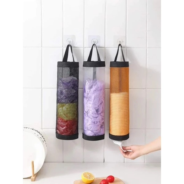 Organizador de Sacolas Puxa Saco /Dispenser/Bolsa Organizadora De Plástico Para Armazenamento De Sacolas De Cozinha