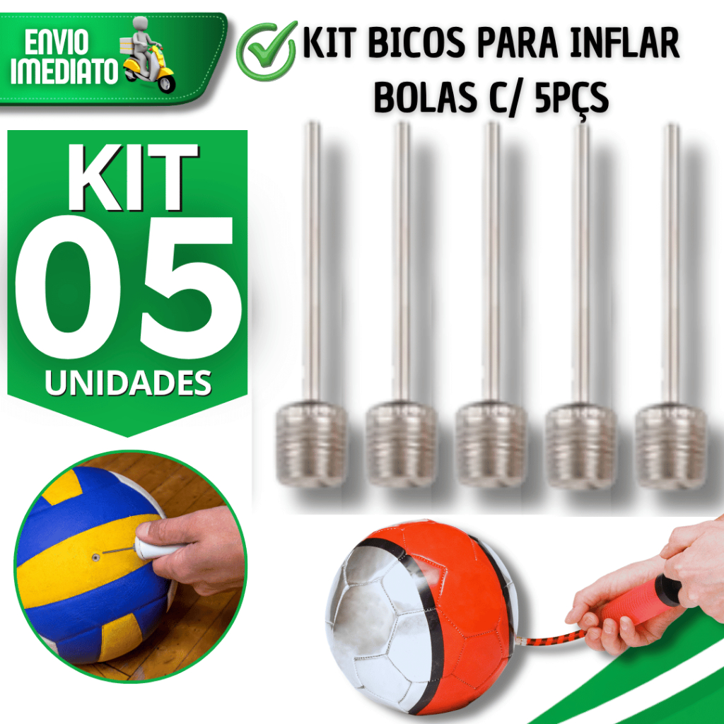 Kit Bicos Para Inflar Bolas Piscina Boias Compatível com Bomba de Ar Multiuso Utilidades Praticidade