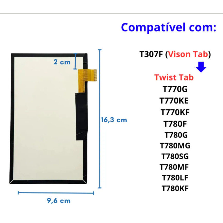 Display Lcd Para Tablet Positivo Twist Tab T770g T770ke T770kf T780f | Vision Tab 7 T307f