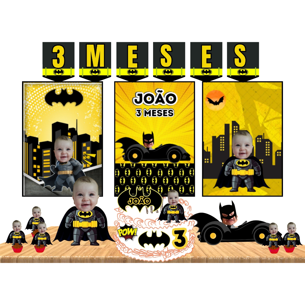 kit Festa Batman com rostinho Só um bolinho