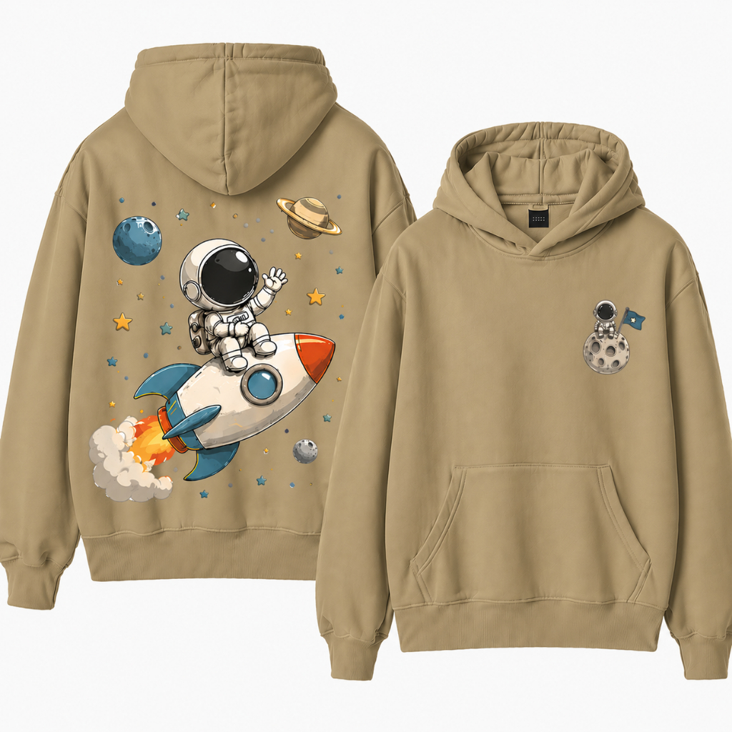 Moletom Canguru Com Capuz Estampado ASTRONAUTA Todos Personagens Lançamento Qualidade Excelente infantil