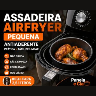Assadeira para Airfryer Pequena Antiaderente Forma para Fritadeira
