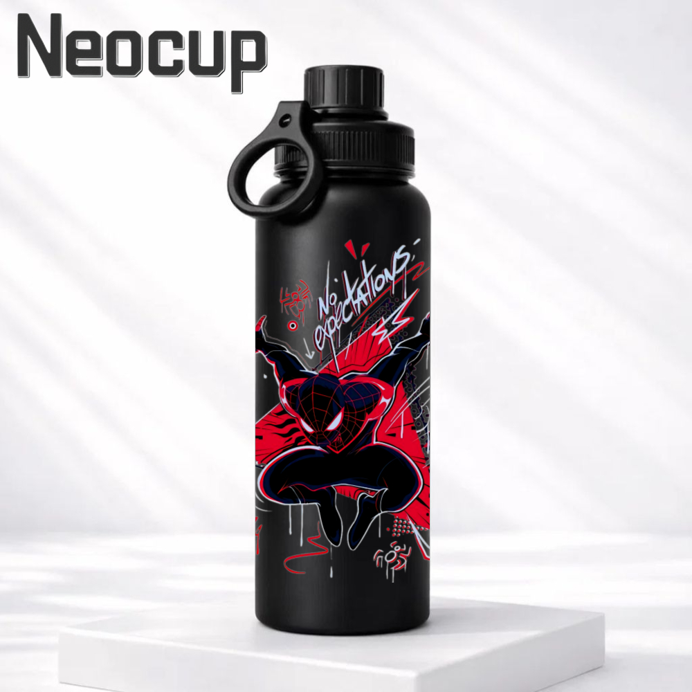 Garrafa Térmica Aço Inoxidavel Fresh 304 Homen Aranha Spiderman Miles com tampa e com Alça 600ml — imagem 2 de 2