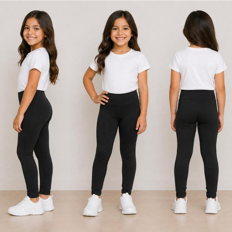 Kit 3 Calças Calça Leggings Infantil Feminina Menina Suplex leg