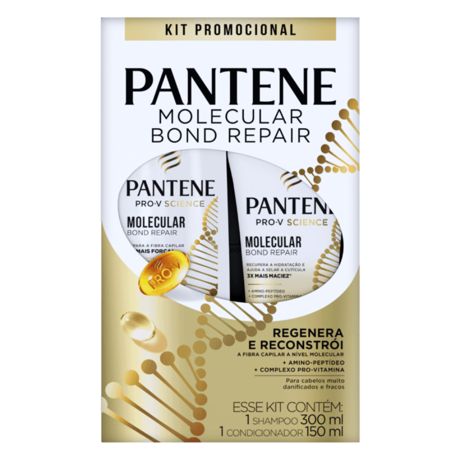 Kit Shampoo 300ml + Condicionador 150ml Molecular Bond Repair Pantene