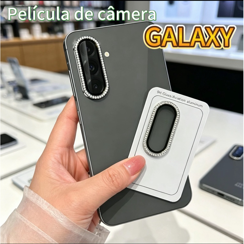 Película de CÂMERA strass GALAXY A56/A55/A36/A35/A34/A26/A17/A16/A15/A14/A07/A06 Protetor da Lente Diamante brilho