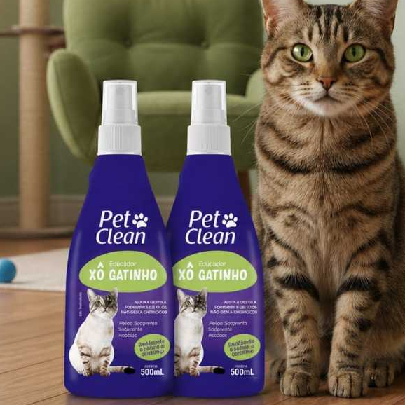 Afasta Gatos Xo Gatinho Pet Clean para Gatos 500 ml, Repelente para Gatos, Educador Sanitário