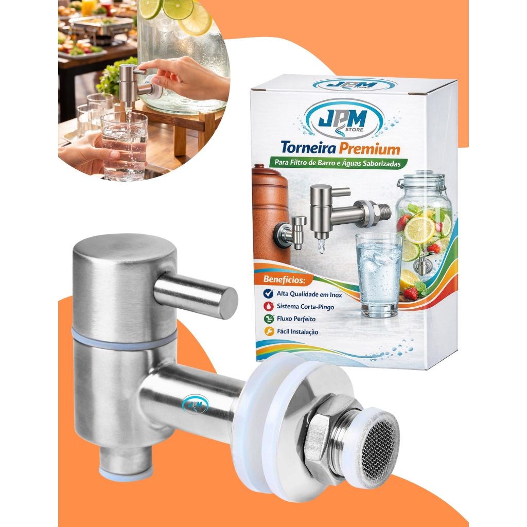 Torneira Para Filtro De Barro Inox Bebedouro Suqueira Barril Vinho