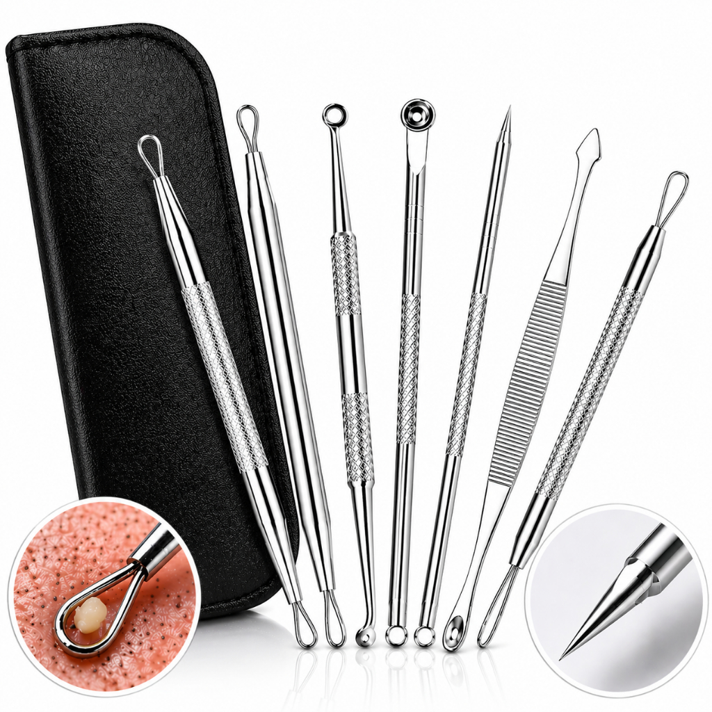 Kit Extrator de Cravos 7 Peças Aço Inox