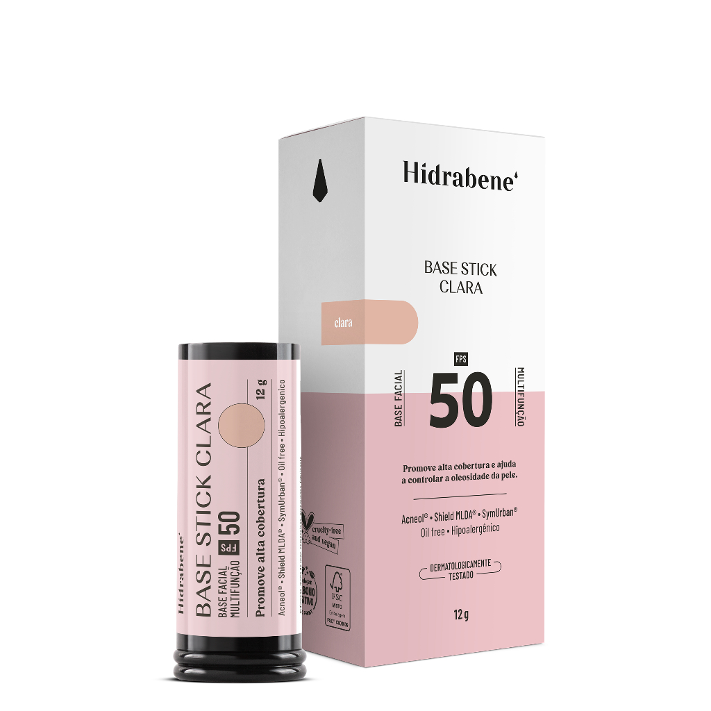 KIT - HIDRABENE BASE STICK CLARA FPS 50 - 12 G+POS SOL 200GR
