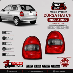 Lanterna Traseira Corsa Hatch 2 Portas 2000 2001 2002 2003 2004 2005 2006 2007 2008 2009 Fumê