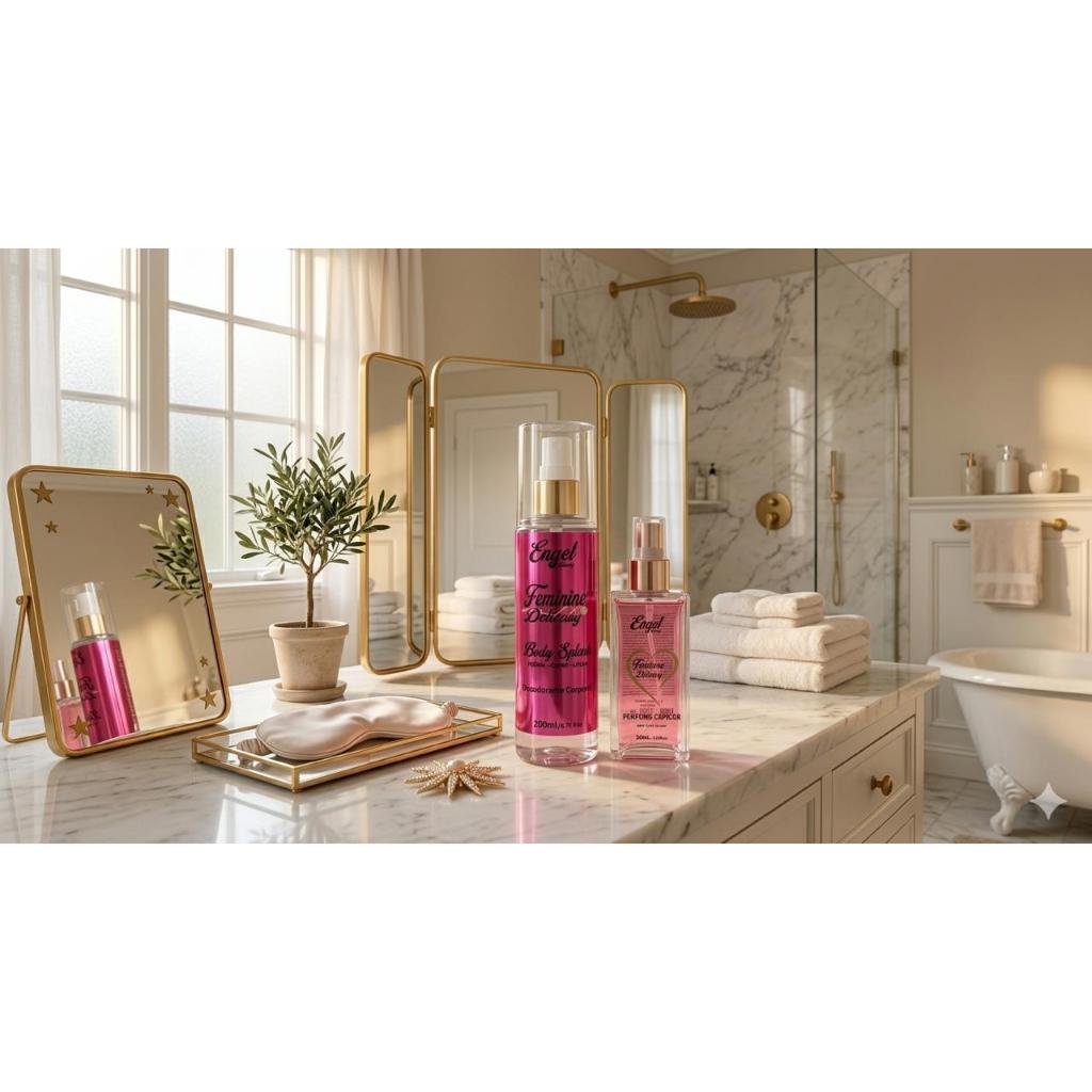 kit Feminine Delicacy body splash + perfume capilar- engel beauty