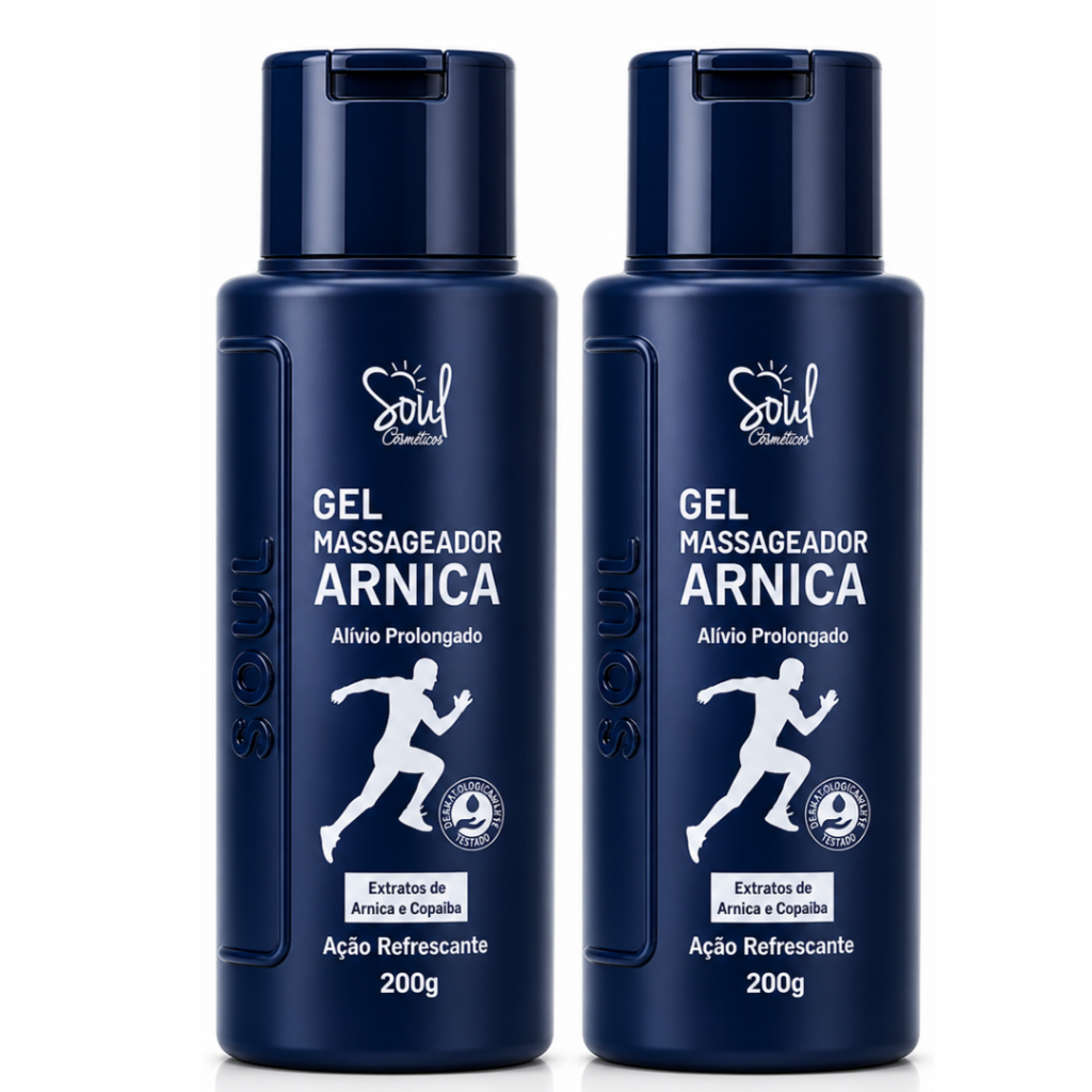 Kit 2 Gel Massageador Arnica - Extra Forte Refrescante Alivio Muscular Corporal 200g