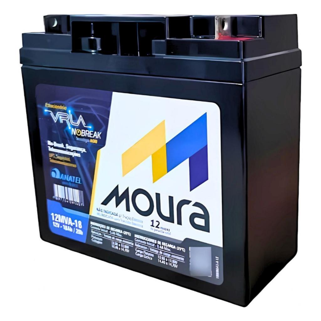 MOURA 12V 18AH PARA NO BREAK , JET SKY , ULTRA LEVES , ALARMES , AUTOMAÇÃO.