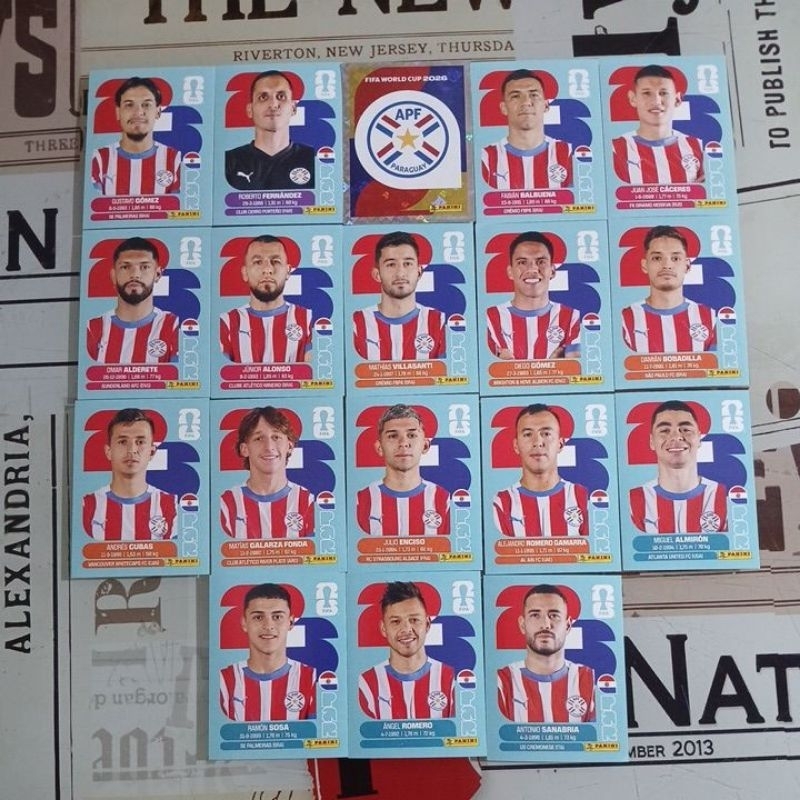Paraguai (Paraguay) - Figurinhas Originais Avulsas Copa do Mundo Fifa 2026 (PAR) (venda unitária)