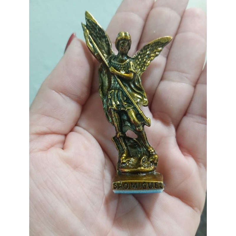 Imagem São Miguel Arcanjo Enfeite Carro 7cm Bronze