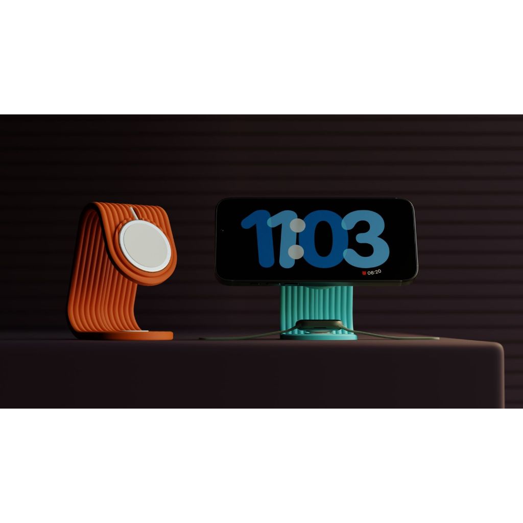 Suporte de Carregamento para iPhone e Apple Watch – Base MagSafe Moderna