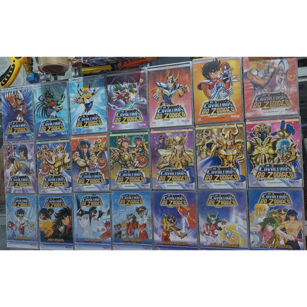 DVD: Os Cavaleiros do Zodíaco - PlayArte (29 DVDs) COLEÇÃO COMPLETA