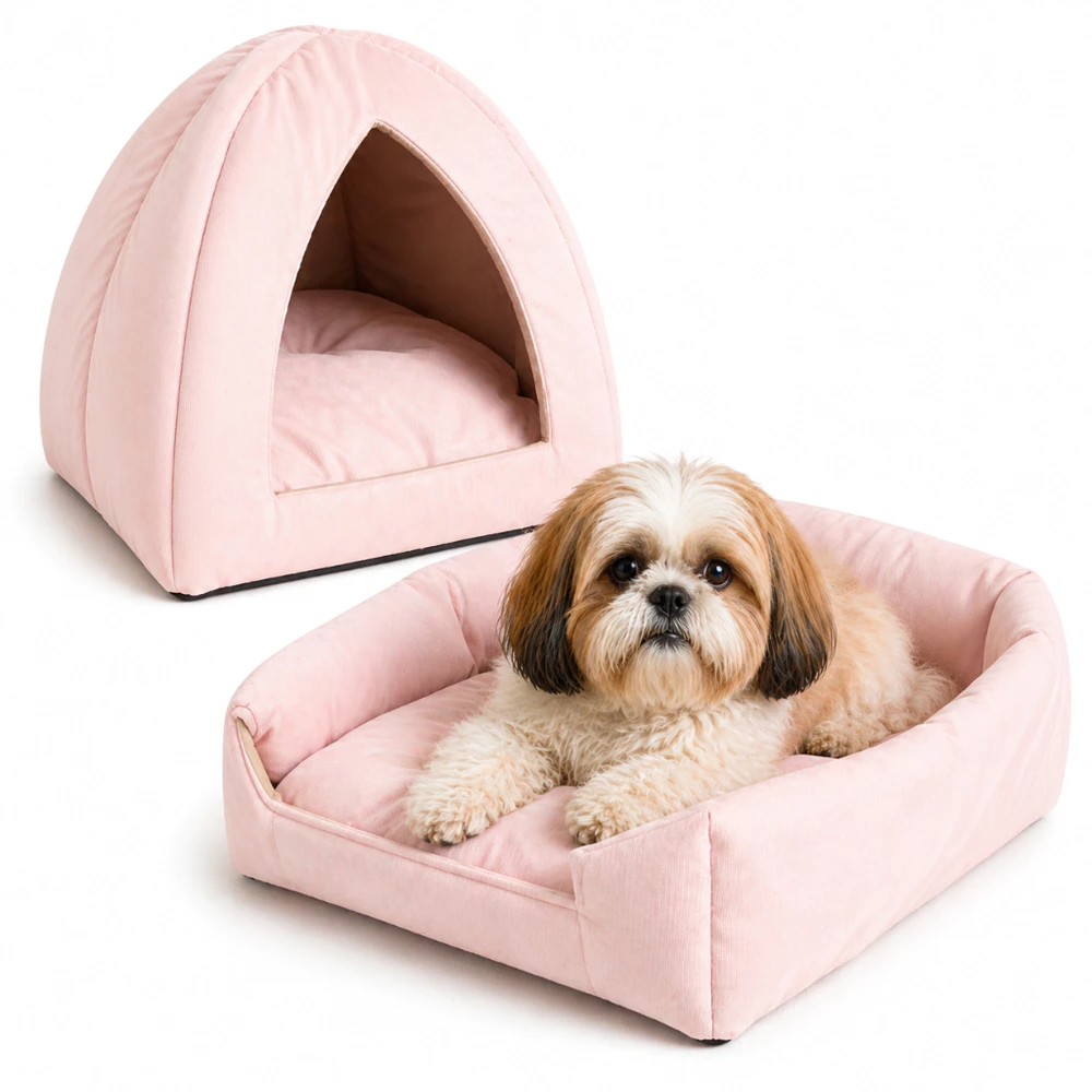 Caminha Cachorro Toca Iglu Luxo 2 em 1 Pet Cachorro Gatos Confortável
