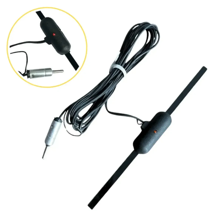 Antena Automotiva Interna Amplificada Universal Am Fm Com Led Mac