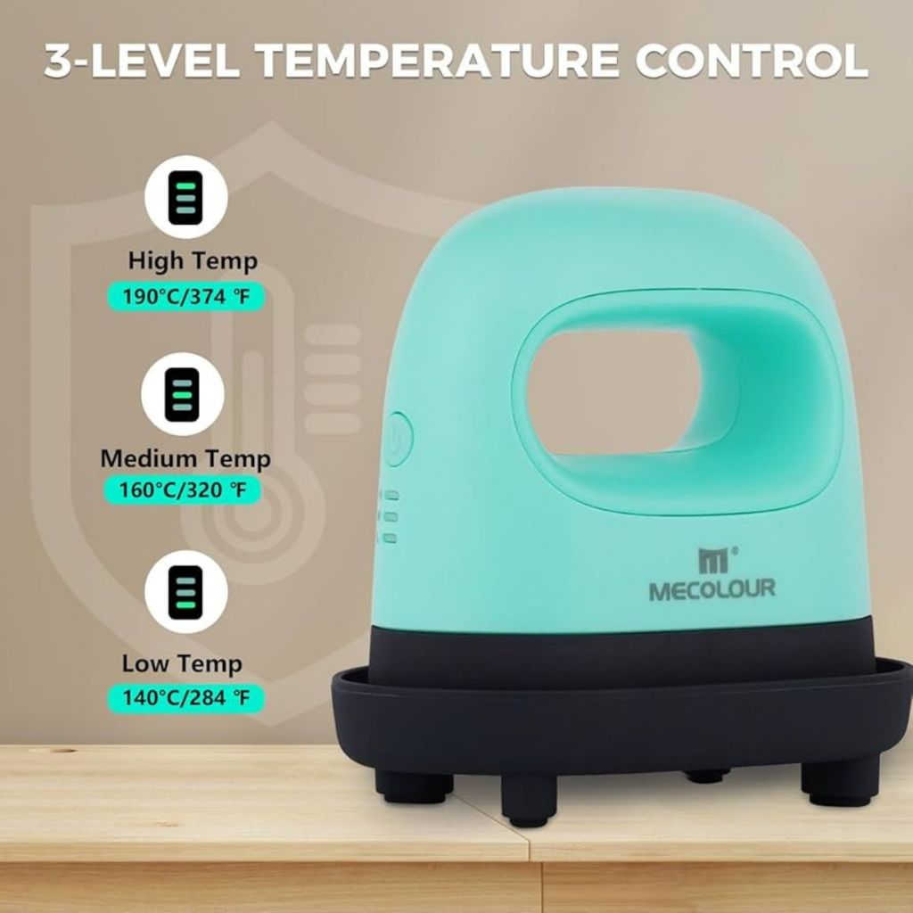 Mini Máquina de Prensa Térmica Portátil para Impressão de Camisetas e Roupas Artesanais DIY_Ofc