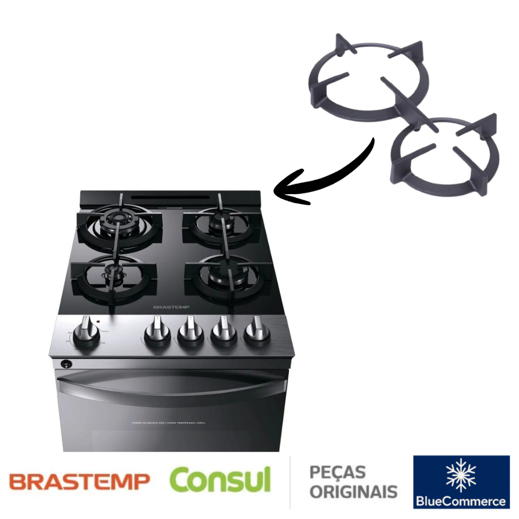Conjunto Bocas Fogão Brastemp ORIGINAL(Trempe/Bocal)