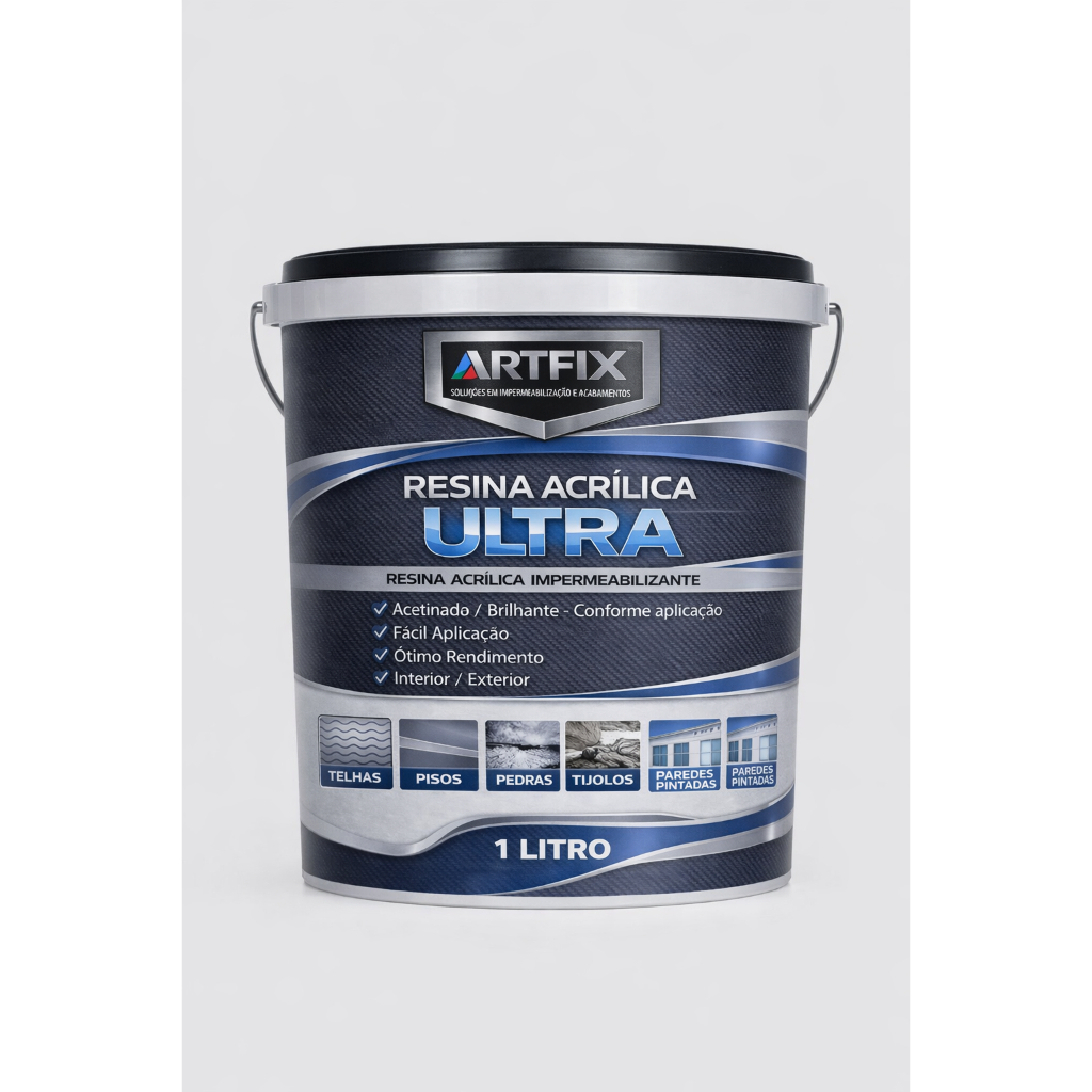 Resina 1L Base D'água Incolor - Impermeabilizante Para Parede Madeira Concreto Piso