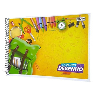 Caderno Universal De Desenho Espiral Flex 48fls Capa Fléxivel  - Nova cadernos - Caderno de desenho