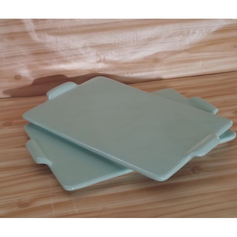 BANDEJA RETANGULAR  RASA P/ KIT HIGIENE BEBÊ OU LAVABO TOALETE LOUÇA PORCELANA ROSA,AZUL,VERDE